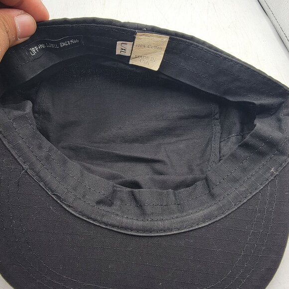 Vans Black Military Style Hat With Skull Graphic L/XL Made In USA Casual - Picture 7 of 9